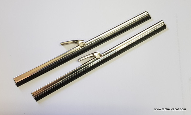 Essuie glace - Balais inox raclette 220 mm x 2